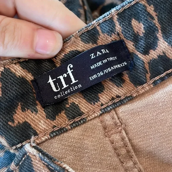 Zara Mid Rise Culottes leopard print - Picture 5 of 10